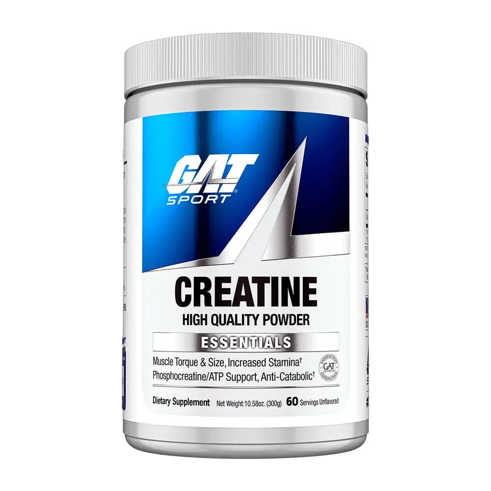 GAT Sport Creatine Monohydrate Powder Essentials 60 Servings