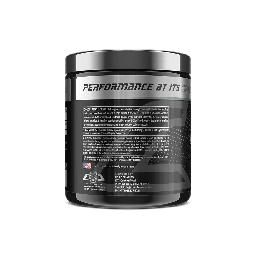 Core Champs L-Citrulline 2000mg 180g — 90 Servings