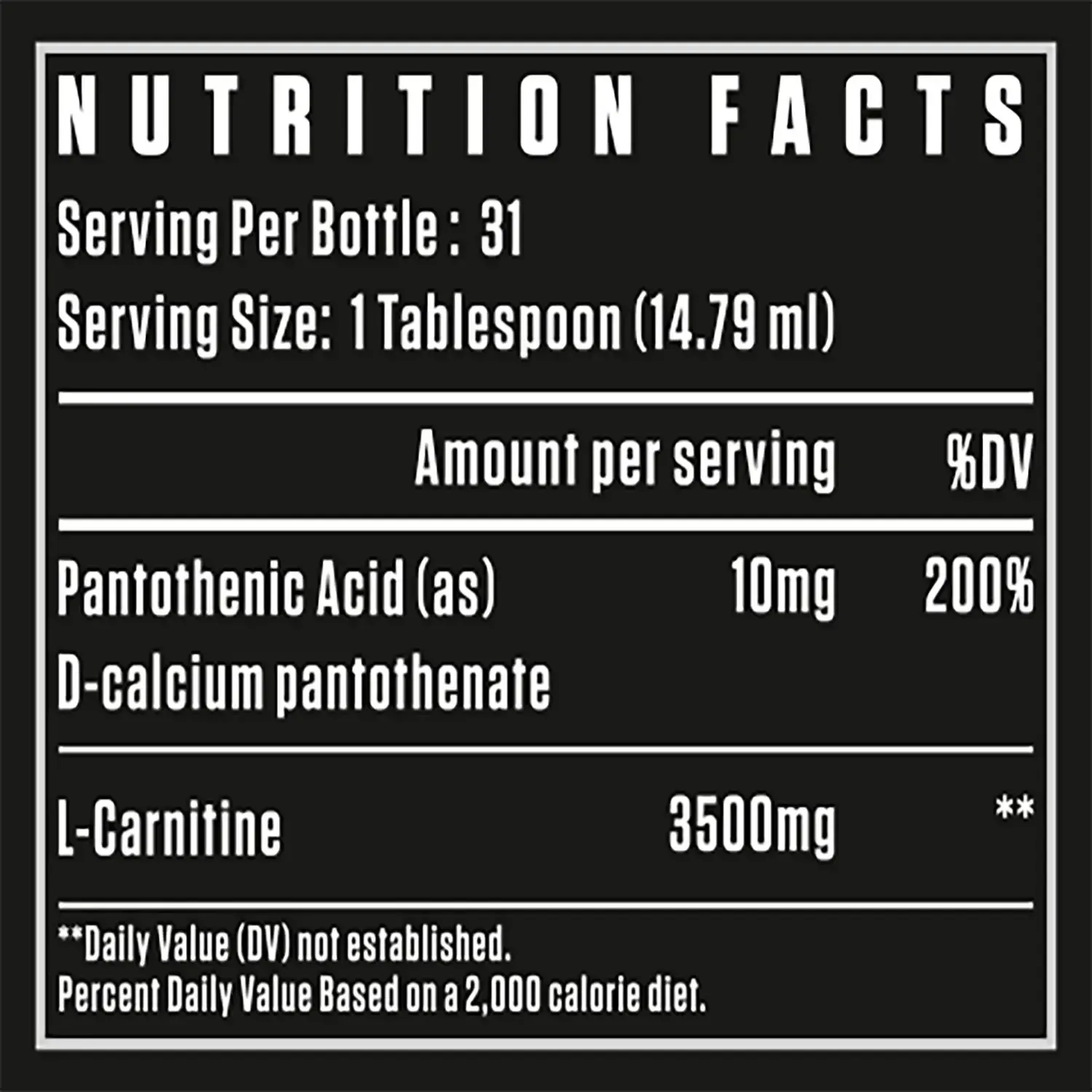 Dexter Jackson Black Series L-Carnitine Liquid 3500mg — 473ml (30 Servings)