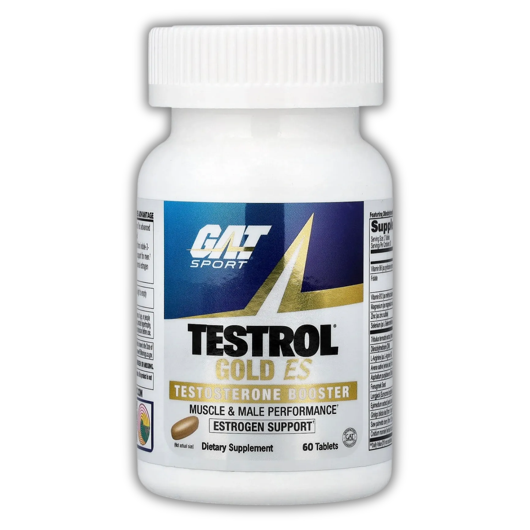 GAT Sport Testrol Gold ES Testosterone Booster with Estrogen Support - 60 Tablets (30 Servings)