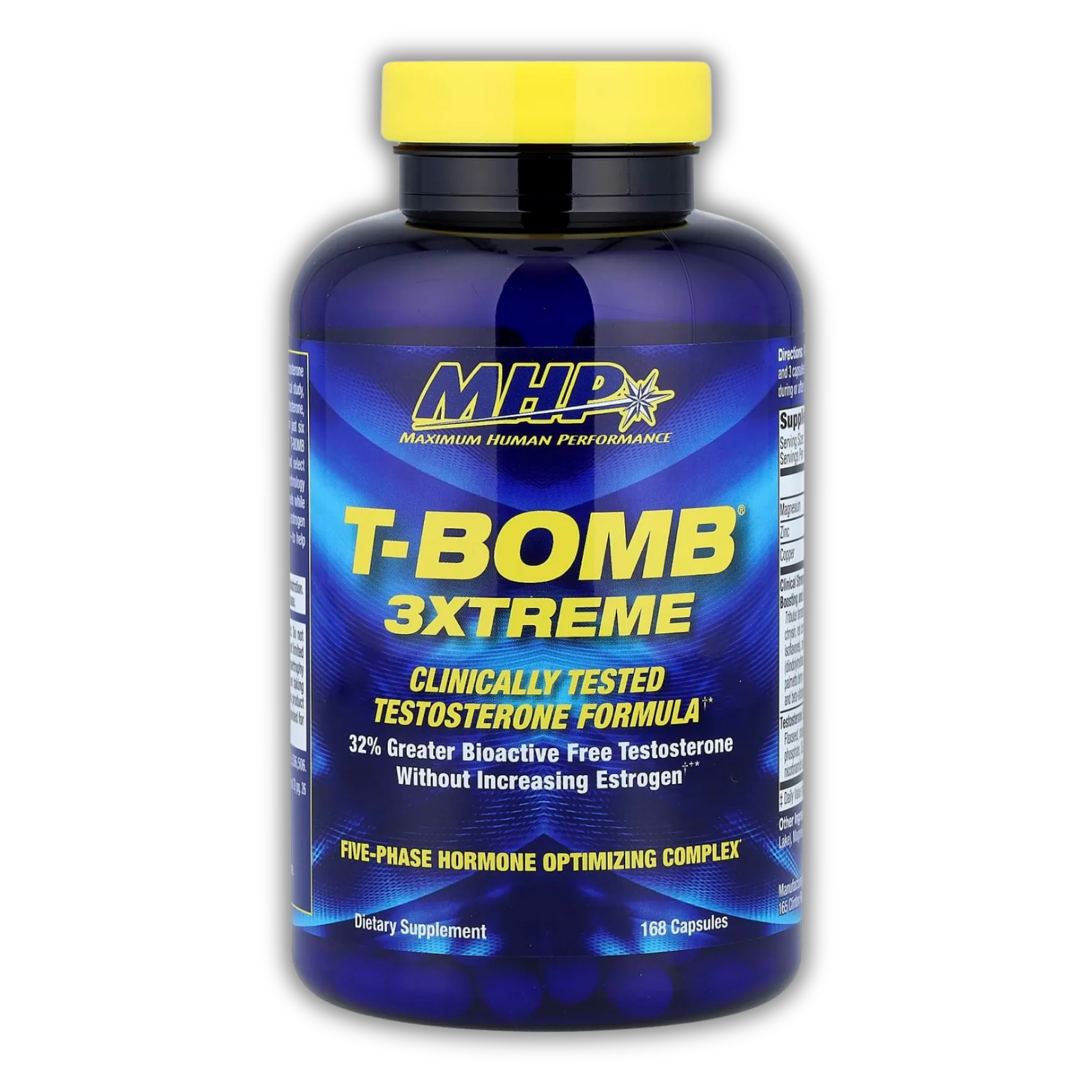 MHP T-Bomb 3Xtreme Clinical Strength Testosterone Formula - 168 Capsules (56 Servings)