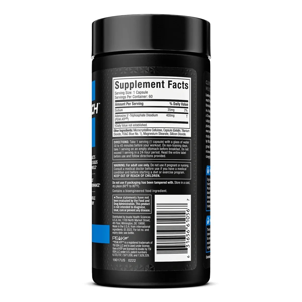 MuscleTech Platinum Muscle Builder 400mg PEAK ATP — 30 Capsules / 60 Capsules
