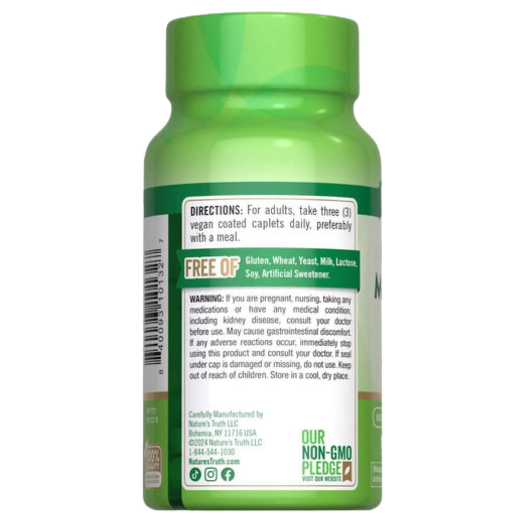 NATURE'S TRUTH CALCIUM MAGNESIUM ZINC 90TAB